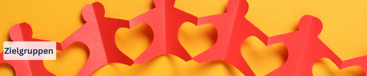 Header Fachbereich Spezial mit hinterlegtem Bild von einem Papierschnitt von Personen die sich an den Händen halten